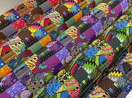 「パッチワーク」アフリカン調プリント_拡大イメージ