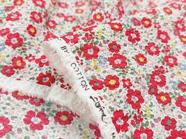 コットンこばやしリップルプリント「いっぱいのお花たち」_拡大イメージ