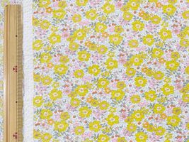 コットンこばやしリップルプリント「いっぱいのお花たち」イエロー系