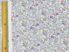 コットンこばやしリップルプリント「いっぱいのお花たち」ラベンダー系