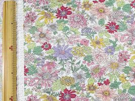 コットンこばやしリップルプリント「ブルーミング」ピンク×オフホワイト