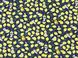 コットンこばやしリップルプリント「レモンねこ」_拡大イメージ