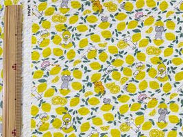 コットンこばやしリップルプリント「レモンねこ」_拡大イメージ