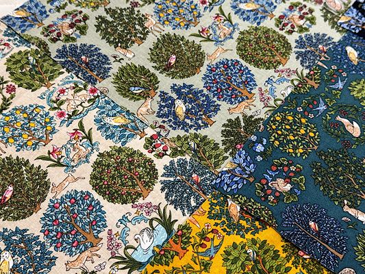 ハーフリネンキャンバスプリント「Forest friends」