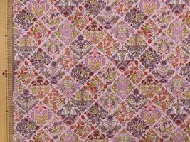 シーチングプリント アールヌーヴォー・シンフォニー「Animals」ピンク