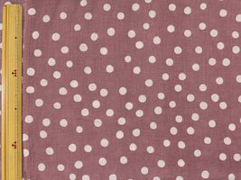 エンジェルソフトリネンプリント「水玉ドット」スモークピンク