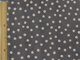 エンジェルソフトリネンプリント「水玉ドット」チャコール