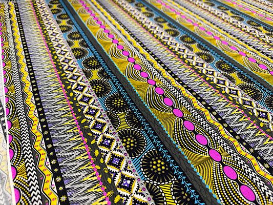 アフリカン調シーチングプリント「ストライプ」