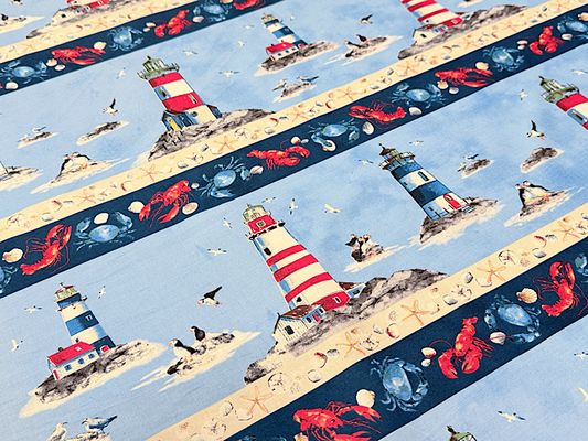 USAコットンシーチングプリント「Light House」