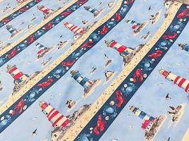 USAコットンシーチングプリント「Light House」_拡大イメージ