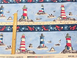 USAコットンシーチングプリント「Light House」_拡大イメージ