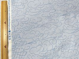 USAコットンシーチングプリント「WIND」ブルー