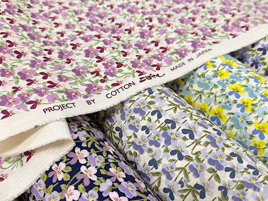 コットンこばやし ブロードプリント「ビオラ・ガーデン」