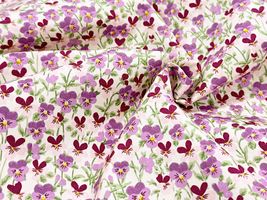 コットンこばやし ブロードプリント「ビオラ・ガーデン」ピンク系