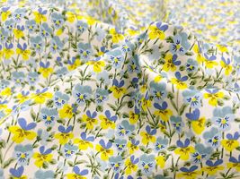 コットンこばやし ブロードプリント「ビオラ・ガーデン」イエロー系