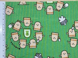 リトルミステリーシーチングプリント「はにわとこふん」グリーン