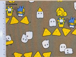 リトルミステリーシーチングプリント「こだいのかみがみ」ブラウン