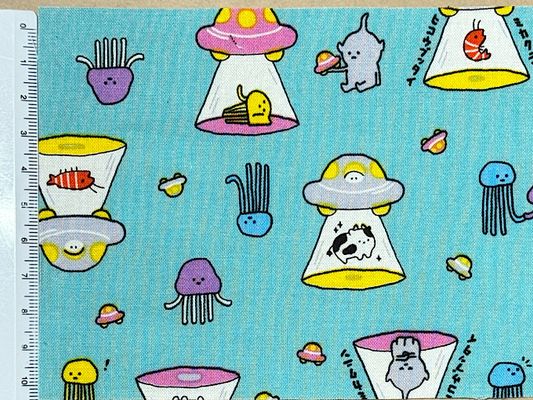 リトルミステリーシーチングプリント「ミカクニンヒコウブッタイ」
