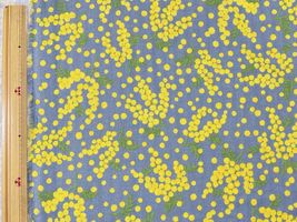 ミモザ舞い散るダブルガーゼプリント_拡大イメージ