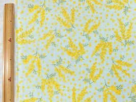 ミモザ舞い散るダブルガーゼプリント_拡大イメージ