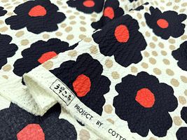 コットンこばやしリップルプリント「エッグフラワー」_拡大イメージ