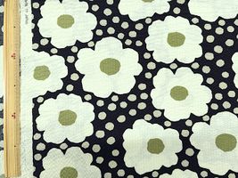 コットンこばやしリップルプリント「エッグフラワー」ブラック地