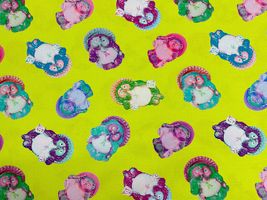 『nora.』シーチングプリント「ビビットカラーの信楽焼たぬき」_拡大イメージ