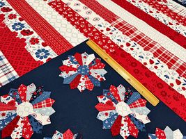 USAコットンパネルプリント「パッチワークフラッグ」_拡大イメージ