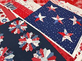 USAコットンパネルプリント「パッチワークフラッグ」_拡大イメージ