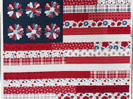 USAコットンパネルプリント「パッチワークフラッグ」_拡大イメージ