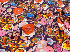 『nora.』シーチングプリント「I LOVE EAT !」_拡大イメージ