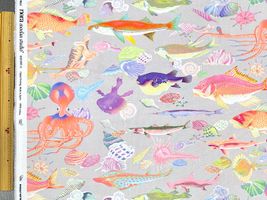 『nora.』 賑やかな海中世界のシーチングプリント_拡大イメージ