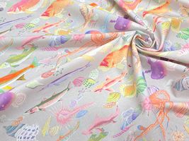 『nora.』 賑やかな海中世界のシーチングプリント_拡大イメージ