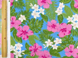 T/Cハワイアンプリント「スタンダードハワイアン」スカイブルー