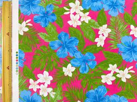 T/Cハワイアンプリント「スタンダードハワイアン」ショッキングピンク