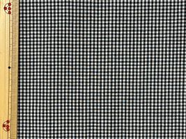 【現品限り特価】日本製 先染め綿ポリギンガムチェック「ブラック」_拡大イメージ