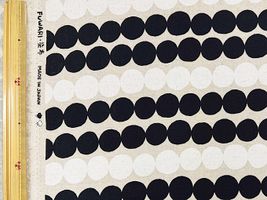 綿麻キャンバスプリント「Connecting the dots」オフホワイト