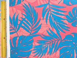 T/Cハワイアンプリント「モンステラシルエット」サーモンピンク