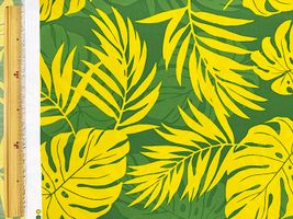 T/Cハワイアンプリント「モンステラシルエット」グリーン