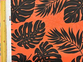 T/Cハワイアンプリント「モンステラシルエット」オレンジ