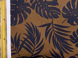 T/Cハワイアンプリント「モンステラシルエット」ブラウン