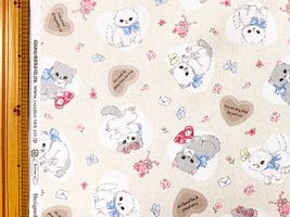 ラブリーネコちゃんのオックスプリントライトベージュ