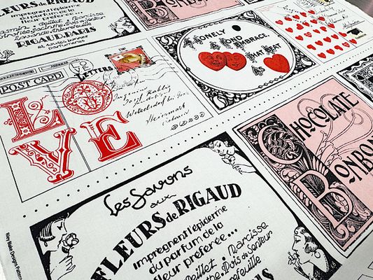 USAコットンパネルプリント「ラブレターをあなたに」