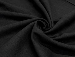 広幅ヘリンボンリネンクロス黒