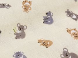 まったりコアラのふわふわダブルガーゼプリントアイボリー