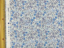 リバティプリントタナローンOnetone Gradation「ポピーアンドデイジー」ブルー系