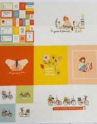 USAコットンパネルプリント「楽しいガーデニング」_拡大イメージ