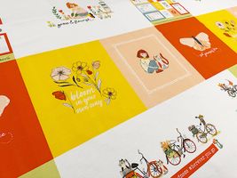 USAコットンパネルプリント「楽しいガーデニング」_拡大イメージ