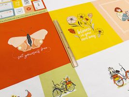 USAコットンパネルプリント「楽しいガーデニング」_拡大イメージ