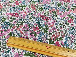 高密度80ローンフラワープリント「小鳥の花園」_拡大イメージ